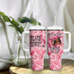 Black Cowgirl Tumbler With Handle Boots And Bling - Pink Leopard Western Diva Melanin