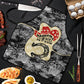Black Cowgirl Lasso Horseshoe Apron Vintage Retro Leopard Animal