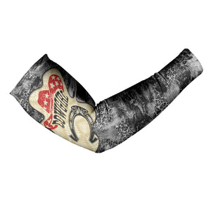 Black Cowgirl Lasso Horseshoe Arm Sleeves Vintage Retro Leopard Animal