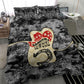Black Cowgirl Lasso Horseshoe Bedding Set Vintage Retro Leopard Animal