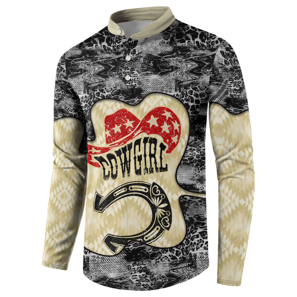 Black Cowgirl Lasso Horseshoe Button Sweatshirt Vintage Retro Leopard Animal