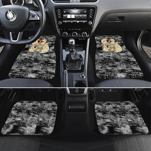 Black Cowgirl Lasso Horseshoe Car Mats Vintage Retro Leopard Animal
