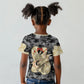 Black Cowgirl Lasso Horseshoe Kid T shirt Vintage Retro Leopard Animal