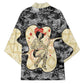 Black Cowgirl Lasso Horseshoe Kimono Vintage Retro Leopard Animal