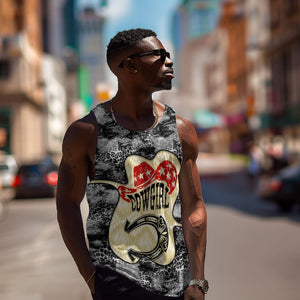 Black Cowgirl Lasso Horseshoe Men Tank Top Vintage Retro Leopard Animal