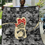 Black Cowgirl Lasso Horseshoe Quilt Vintage Retro Leopard Animal