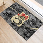 Black Cowgirl Lasso Horseshoe Rubber Doormat Vintage Retro Leopard Animal