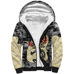 Black Cowgirl Lasso Horseshoe Sherpa Hoodie Vintage Retro Leopard Animal