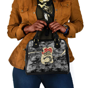 Black Cowgirl Lasso Horseshoe Shoulder Handbag Vintage Retro Leopard Animal