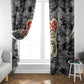 Black Cowgirl Lasso Horseshoe Window Curtain Vintage Retro Leopard Animal
