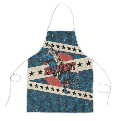 Bill Pickett Black Cowboy Apron Western American Heritage - Grunge Stars And Stripes