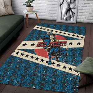 Bill Pickett Black Cowboy Area Rug Western American Heritage - Grunge Stars And Stripes