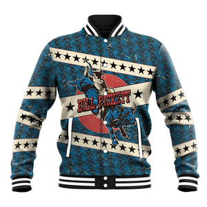 Bill Pickett Black Cowboy Baseball Jacket Western American Heritage - Grunge Stars And Stripes