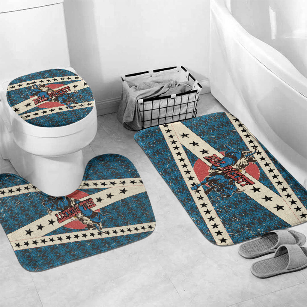 Bill Pickett Black Cowboy Bathroom Set Western American Heritage - Grunge Stars And Stripes