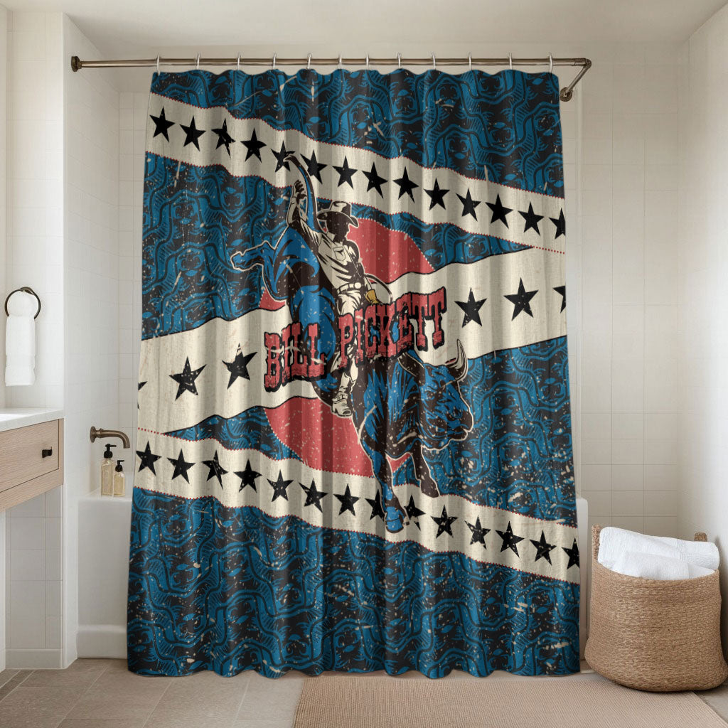 Bill Pickett Black Cowboy Bathroom Set Western American Heritage - Grunge Stars And Stripes