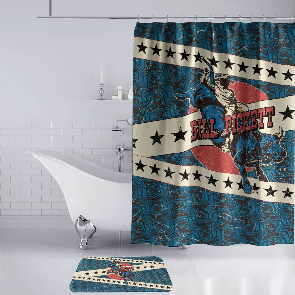 Bill Pickett Black Cowboy Bathroom Set Western American Heritage - Grunge Stars And Stripes
