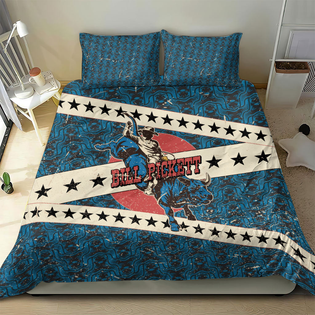 Bill Pickett Black Cowboy Bedding Set Western American Heritage - Grunge Stars And Stripes