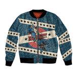 Bill Pickett Black Cowboy Bomber Jacket Western American Heritage - Grunge Stars And Stripes