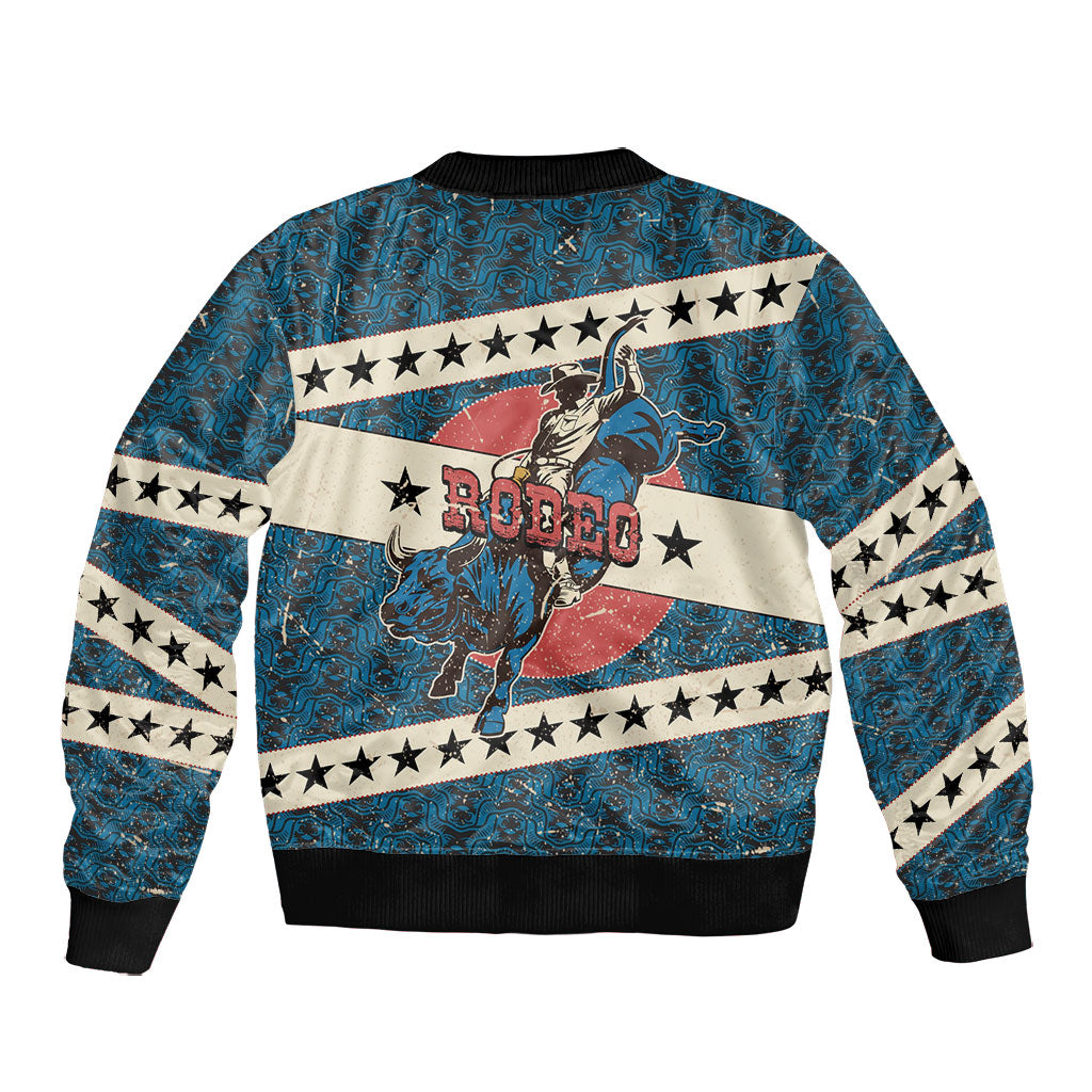 Bill Pickett Black Cowboy Bomber Jacket Western American Heritage - Grunge Stars And Stripes
