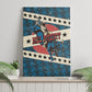 Bill Pickett Black Cowboy Canvas Wall Art Western American Heritage - Grunge Stars And Stripes