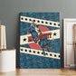 Bill Pickett Black Cowboy Canvas Wall Art Western American Heritage - Grunge Stars And Stripes
