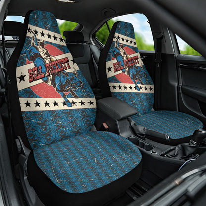 Bill Pickett Black Cowboy Car Seat Cover Western American Heritage - Grunge Stars And Stripes