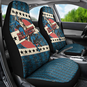 Bill Pickett Black Cowboy Car Seat Cover Western American Heritage - Grunge Stars And Stripes