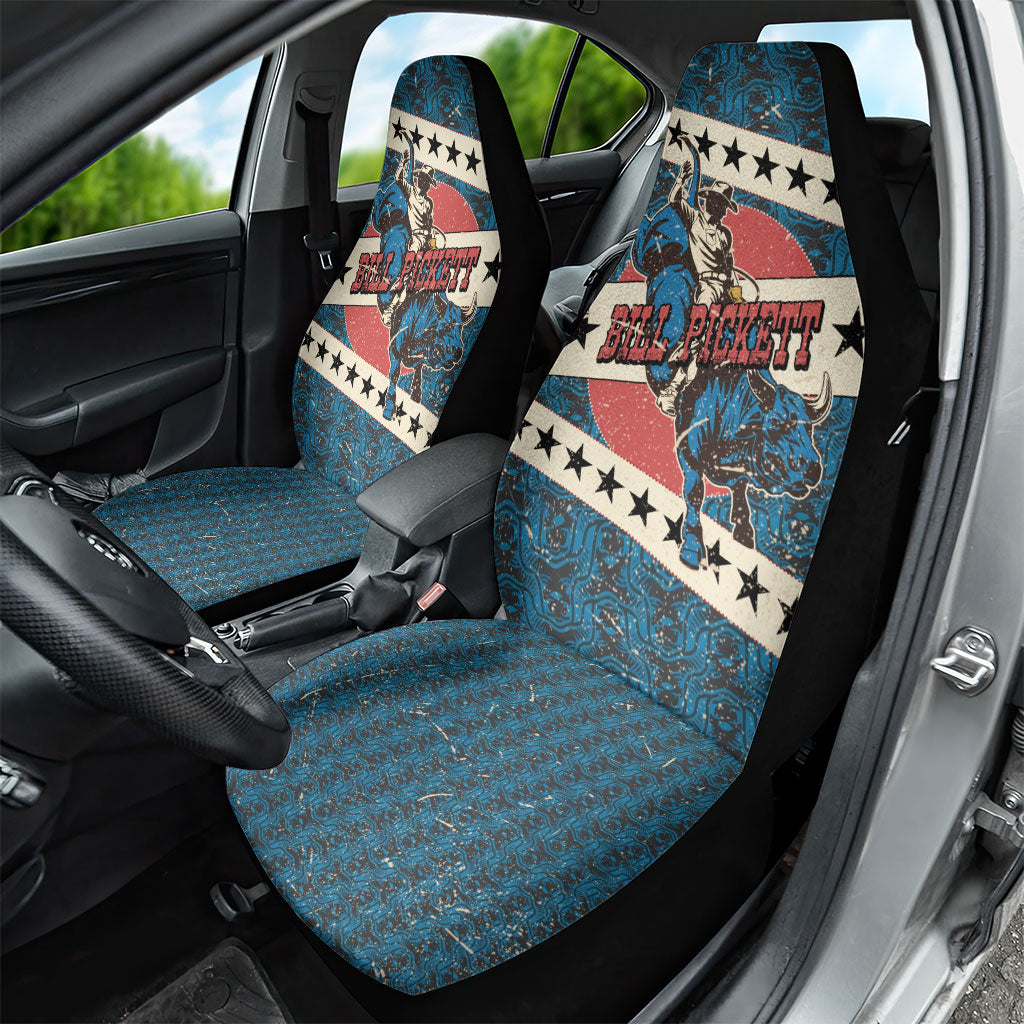 Bill Pickett Black Cowboy Car Seat Cover Western American Heritage - Grunge Stars And Stripes