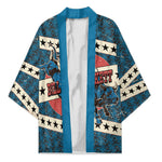 Bill Pickett Black Cowboy Kimono Western American Heritage - Grunge Stars And Stripes