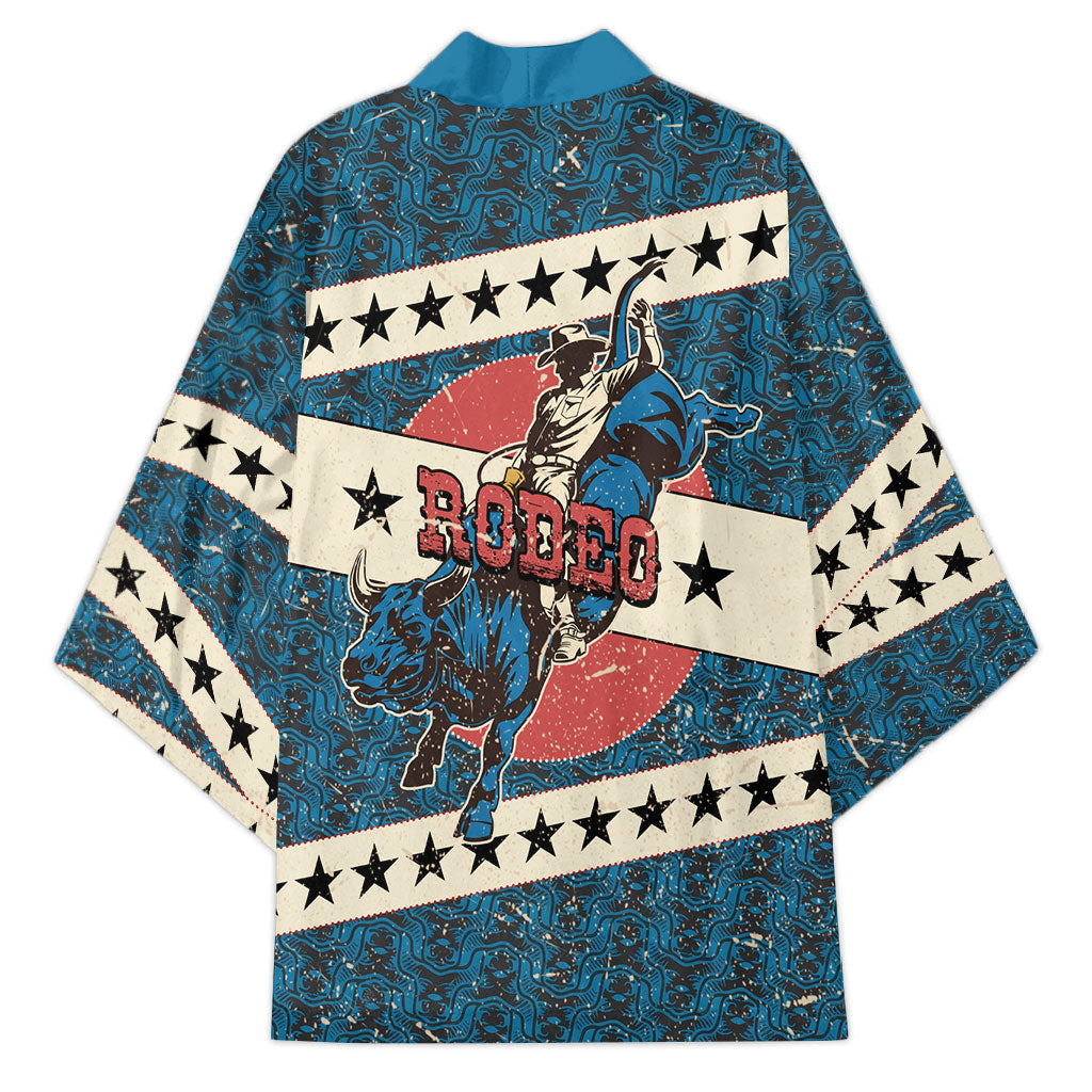 Bill Pickett Black Cowboy Kimono Western American Heritage - Grunge Stars And Stripes
