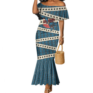Bill Pickett Black Cowboy Mermaid Dress Western American Heritage - Grunge Stars And Stripes