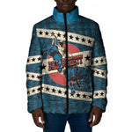 Bill Pickett Black Cowboy Padded Jacket Western American Heritage - Grunge Stars And Stripes
