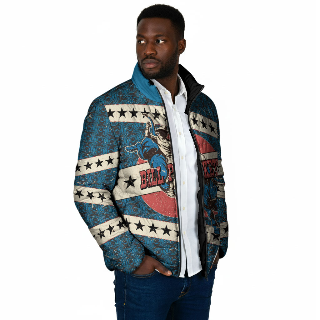 Bill Pickett Black Cowboy Padded Jacket Western American Heritage - Grunge Stars And Stripes