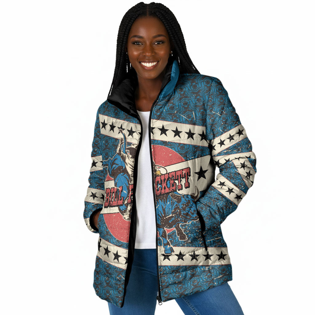 Bill Pickett Black Cowboy Padded Jacket Western American Heritage - Grunge Stars And Stripes