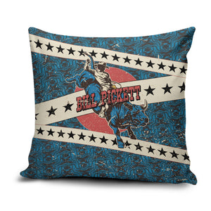 Bill Pickett Black Cowboy Pillow Cover Western American Heritage - Grunge Stars And Stripes