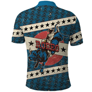 Bill Pickett Black Cowboy Polo Shirt Western American Heritage - Grunge Stars And Stripes