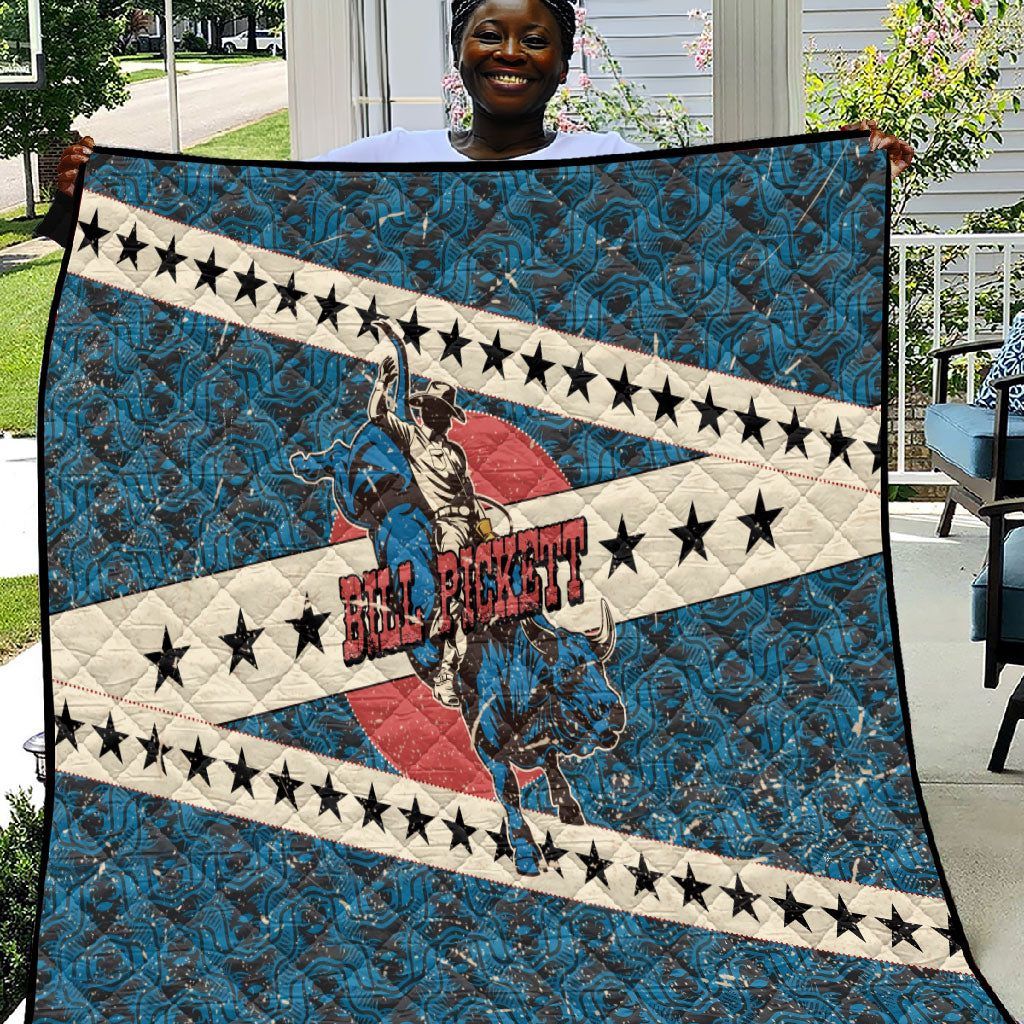 Bill Pickett Black Cowboy Quilt Western American Heritage - Grunge Stars And Stripes