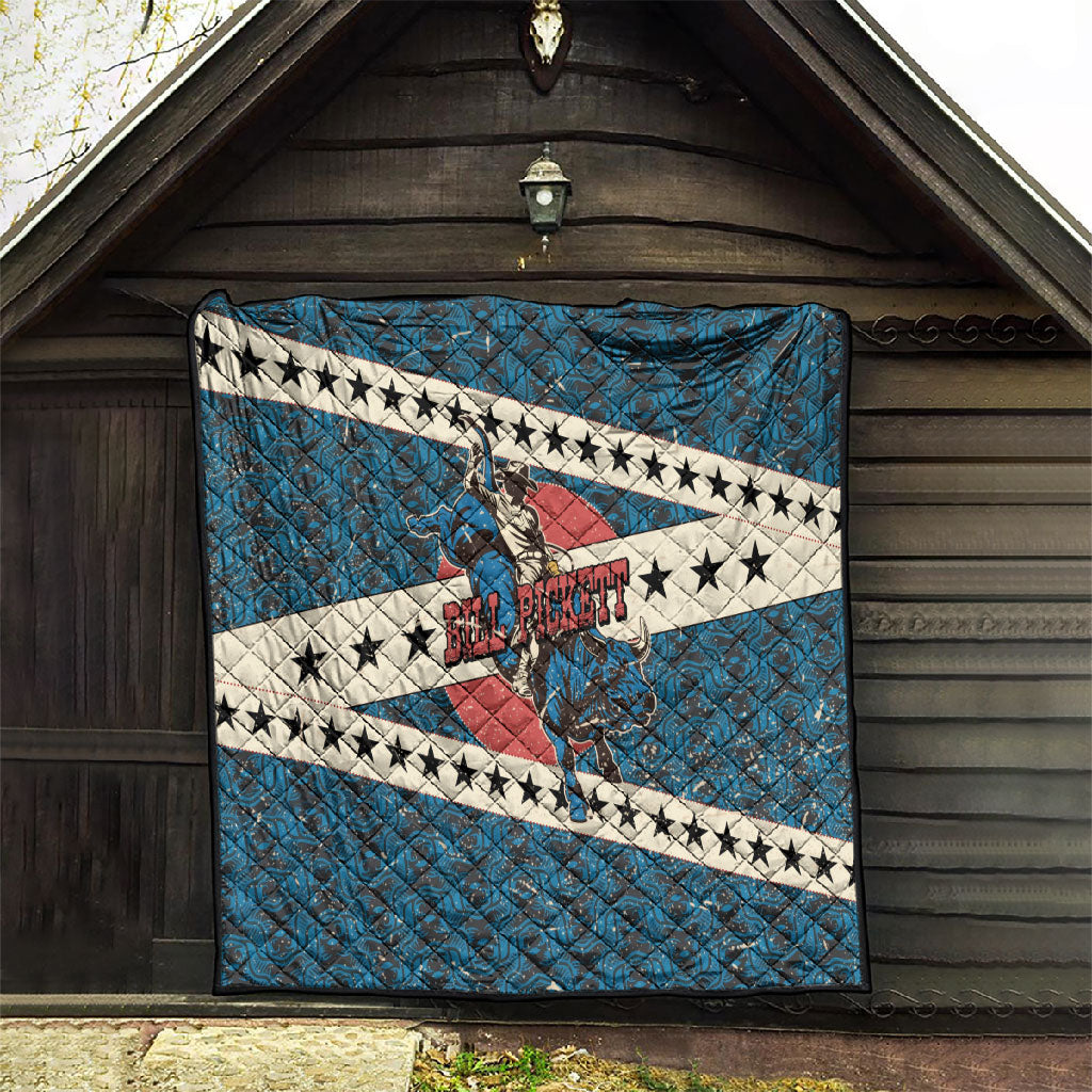 Bill Pickett Black Cowboy Quilt Western American Heritage - Grunge Stars And Stripes