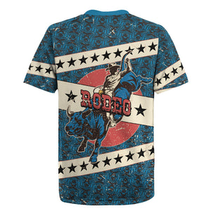 Bill Pickett Black Cowboy Rugby Jersey Western American Heritage - Grunge Stars And Stripes