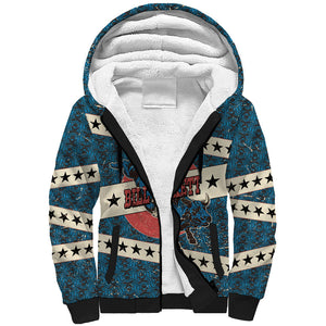 Bill Pickett Black Cowboy Sherpa Hoodie Western American Heritage - Grunge Stars And Stripes