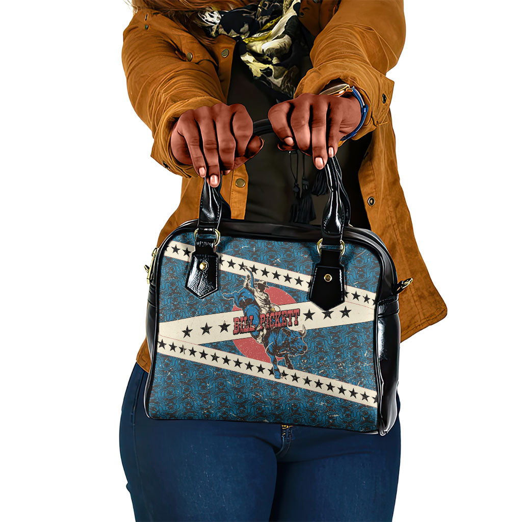 Bill Pickett Black Cowboy Shoulder Handbag Western American Heritage - Grunge Stars And Stripes