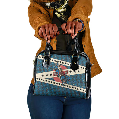 Bill Pickett Black Cowboy Shoulder Handbag Western American Heritage - Grunge Stars And Stripes