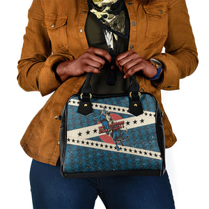 Bill Pickett Black Cowboy Shoulder Handbag Western American Heritage - Grunge Stars And Stripes