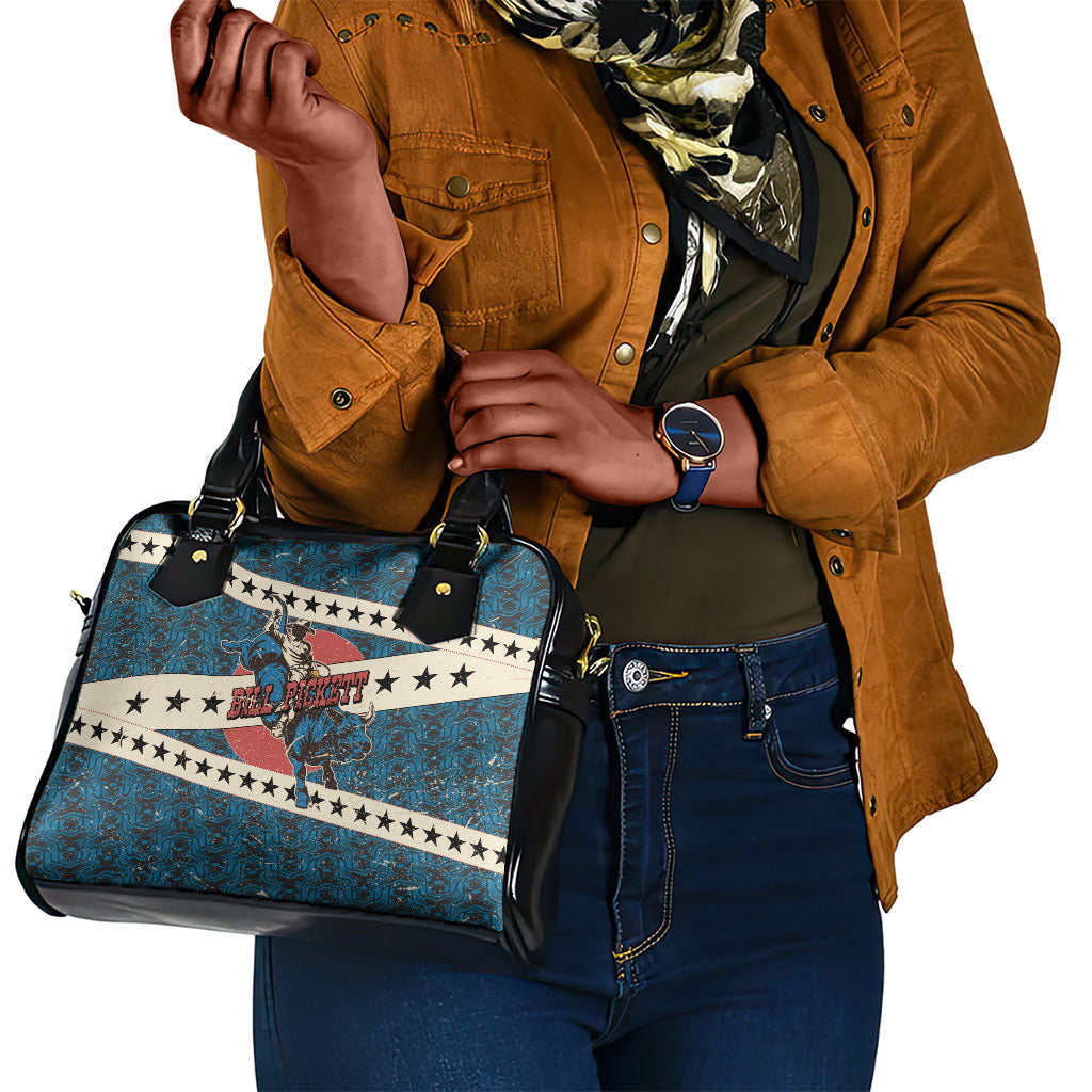 Bill Pickett Black Cowboy Shoulder Handbag Western American Heritage - Grunge Stars And Stripes