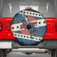 Bill Pickett Black Cowboy Spare Tire Cover Western American Heritage - Grunge Stars And Stripes