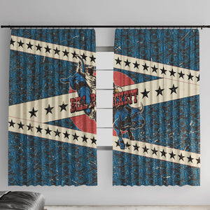 Bill Pickett Black Cowboy Window Curtain Western American Heritage - Grunge Stars And Stripes