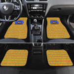 Buffalo Soldiers Christmas Car Mats Yellow Cartoon Buffalo Santa Hat Design - African Pride