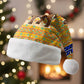 Buffalo Soldiers Christmas Santa Hat Yellow Cartoon Buffalo Santa Hat Design - African Pride