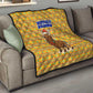 Buffalo Soldiers Christmas Quilt Yellow Cartoon Buffalo Santa Hat Design - African Pride