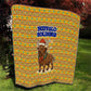 Buffalo Soldiers Christmas Quilt Yellow Cartoon Buffalo Santa Hat Design - African Pride